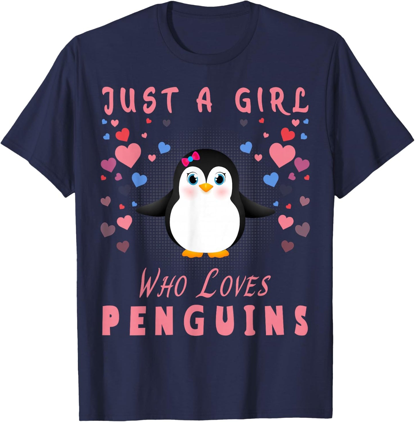 Just a Girl Who Loves Penguins T-Shirt - T-Shirt | Navy