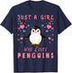 Just a Girl Who Loves Penguins T-Shirt - T-Shirt | Navy