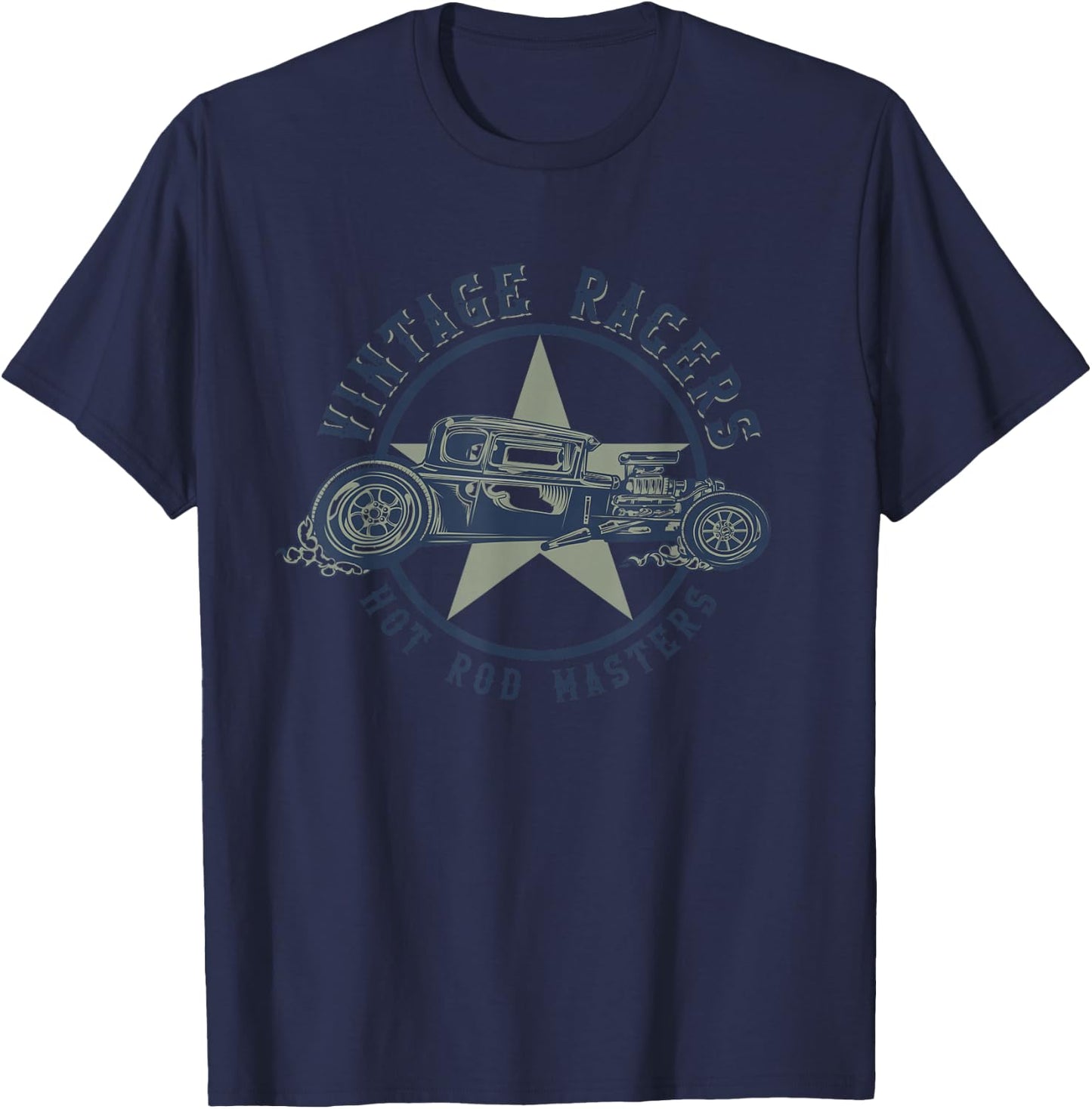 Hot Rod Vintage Racers Hotrod Masters Classic Oldschool Cars T-Shirt - T-Shirt | Navy