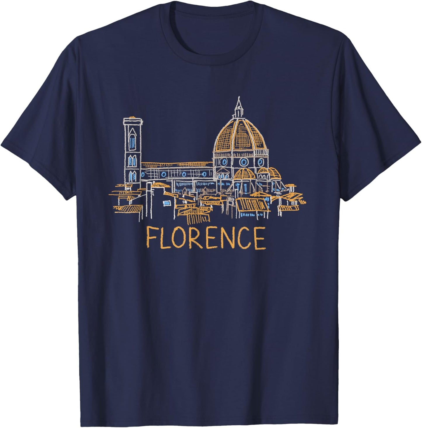 Florence Italy Art Gift Men Women T-Shirt - T-Shirt | Navy