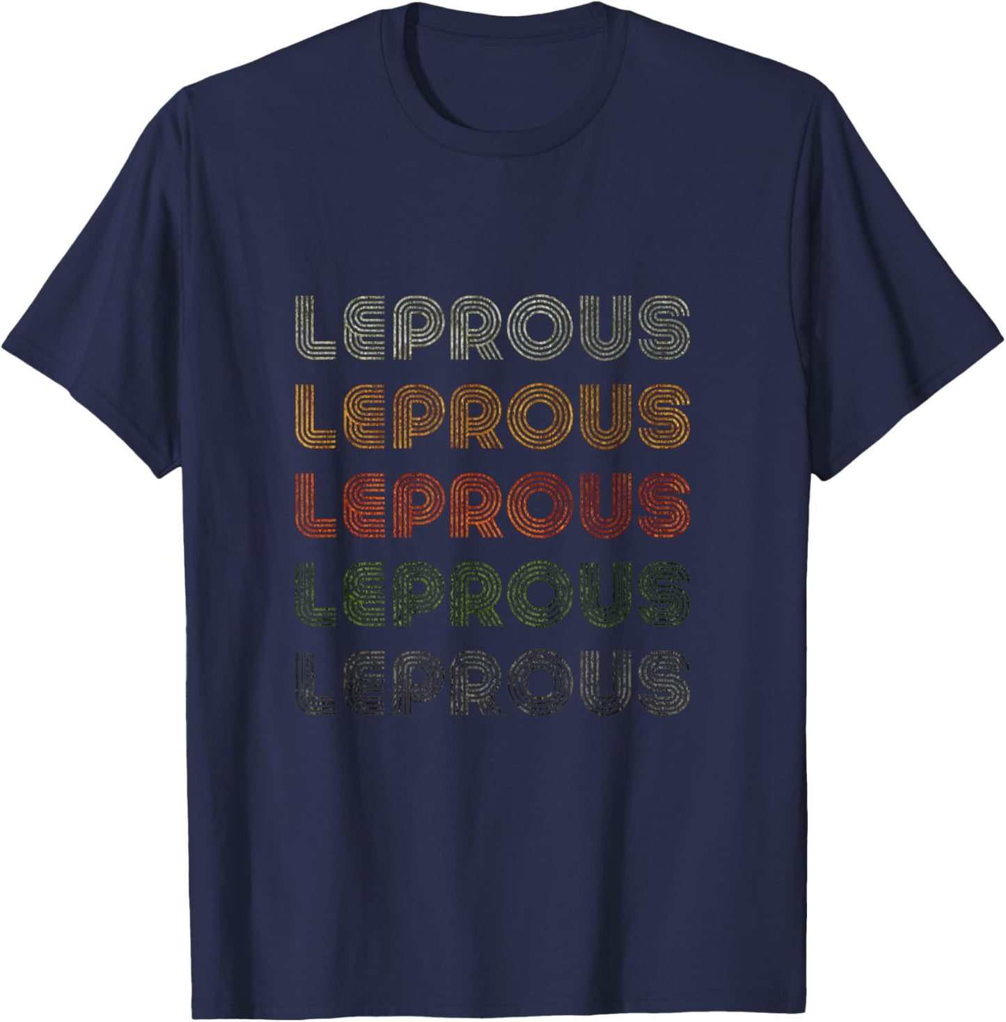 Love Heart Leprous Grunge Vintage Style Black Leprous T-Shirt - T-Shirt | Navy