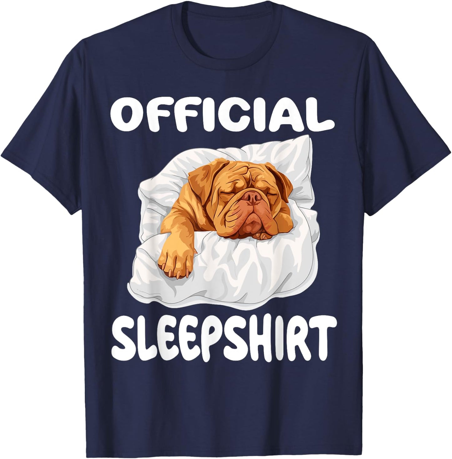Dogue De Bordeaux Dog Official Sleepshirt Pajamas Nightgown T-Shirt - T-Shirt | Navy
