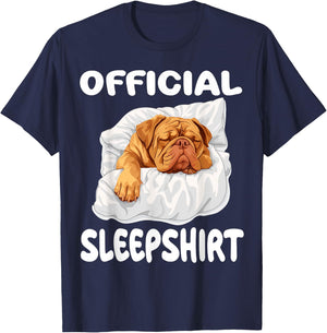 Dogue De Bordeaux Dog Official Sleepshirt Pajamas Nightgown T-Shirt - T-Shirt | Navy