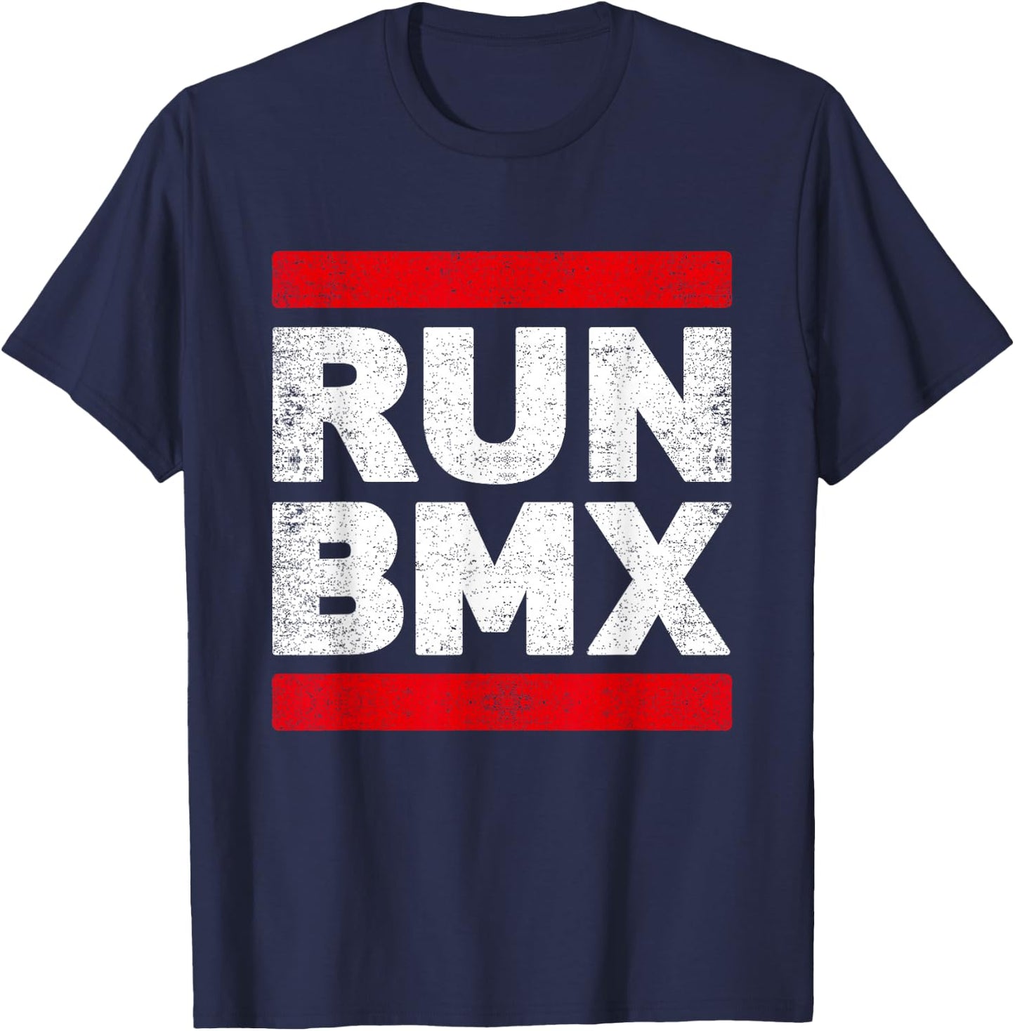 BMX Vintage Shirt Bicycle Gift Run BMX T-Shirt - T-Shirt | Navy