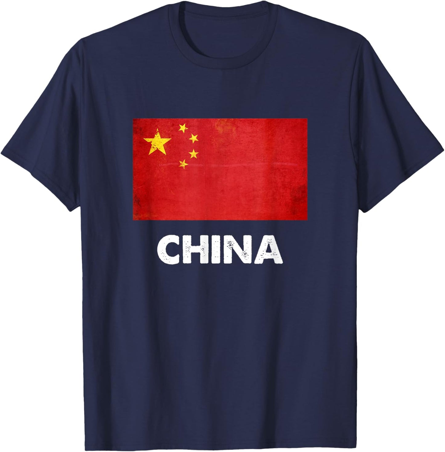 China Flag Shirt | Chinese T-Shirt - T-Shirt | Navy