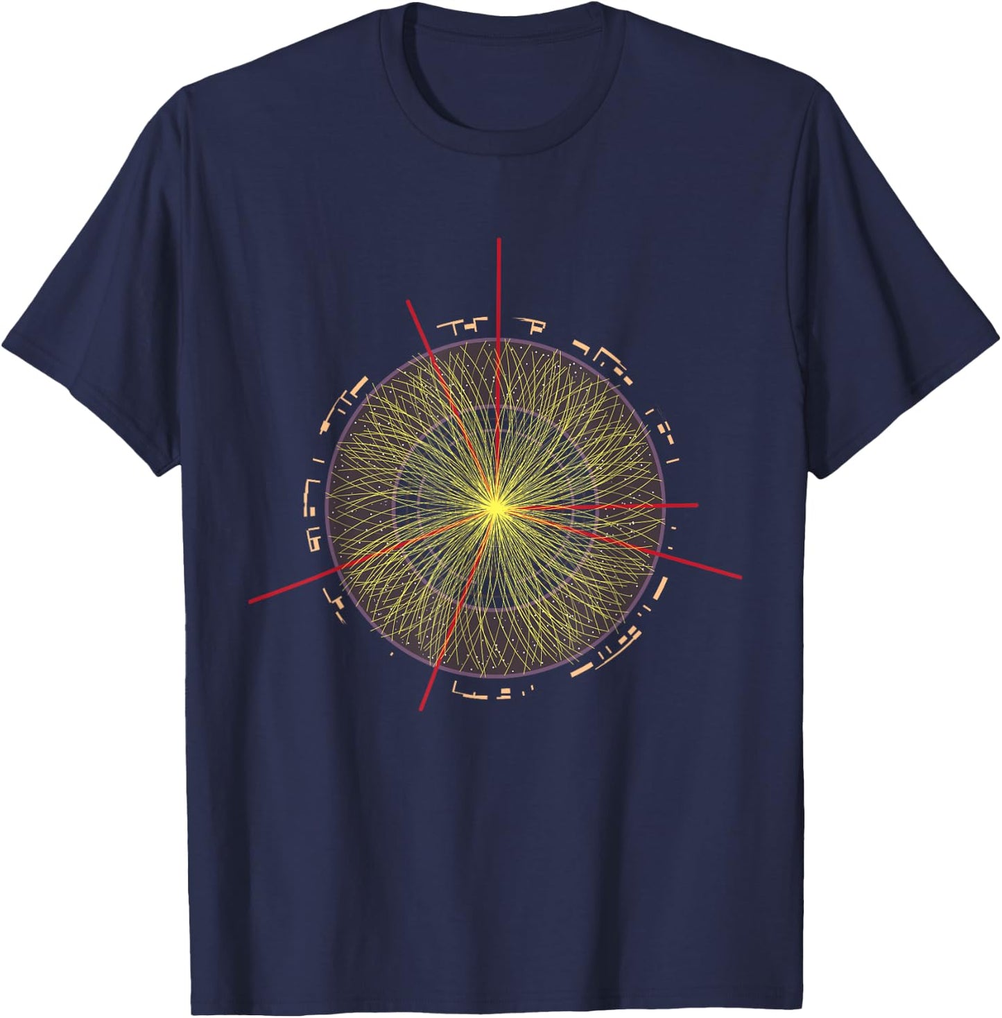 LHC Partial Physics Hadron Atomic Accelerator T-Shirt - T-Shirt | Navy
