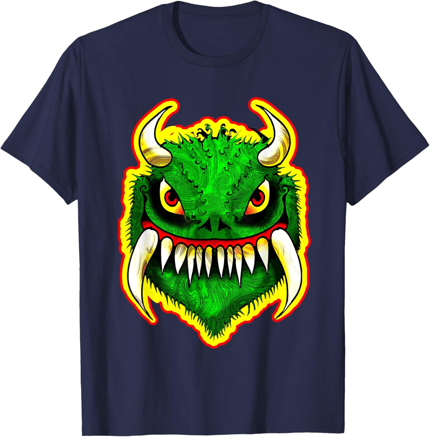 The Hodag of Rhinelander, Wisconsin Monster Cryptid Creature T-Shirt - T-Shirt | Navy