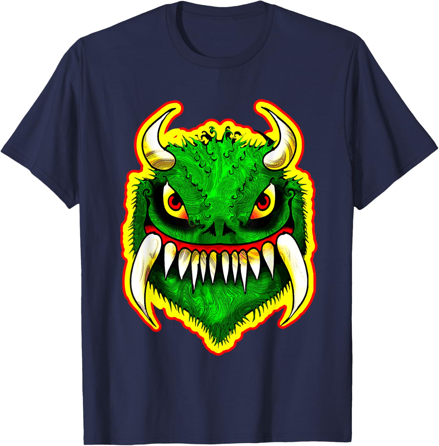 The Hodag of Rhinelander, Wisconsin Monster Cryptid Creature T-Shirt - T-Shirt | Navy