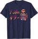 I Am 49 Plus 1 Middle Finger Skull Funny 50th Birthday Women T-Shirt - T-Shirt | Navy