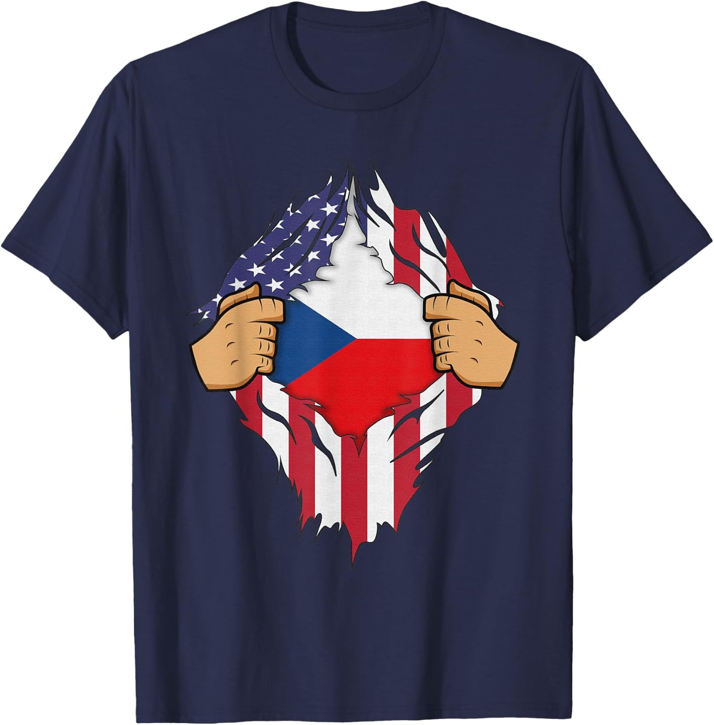 CZECH FLAG CZECH REPUBLIC Men Women Kids Gift T-Shirt - T-Shirt | Navy