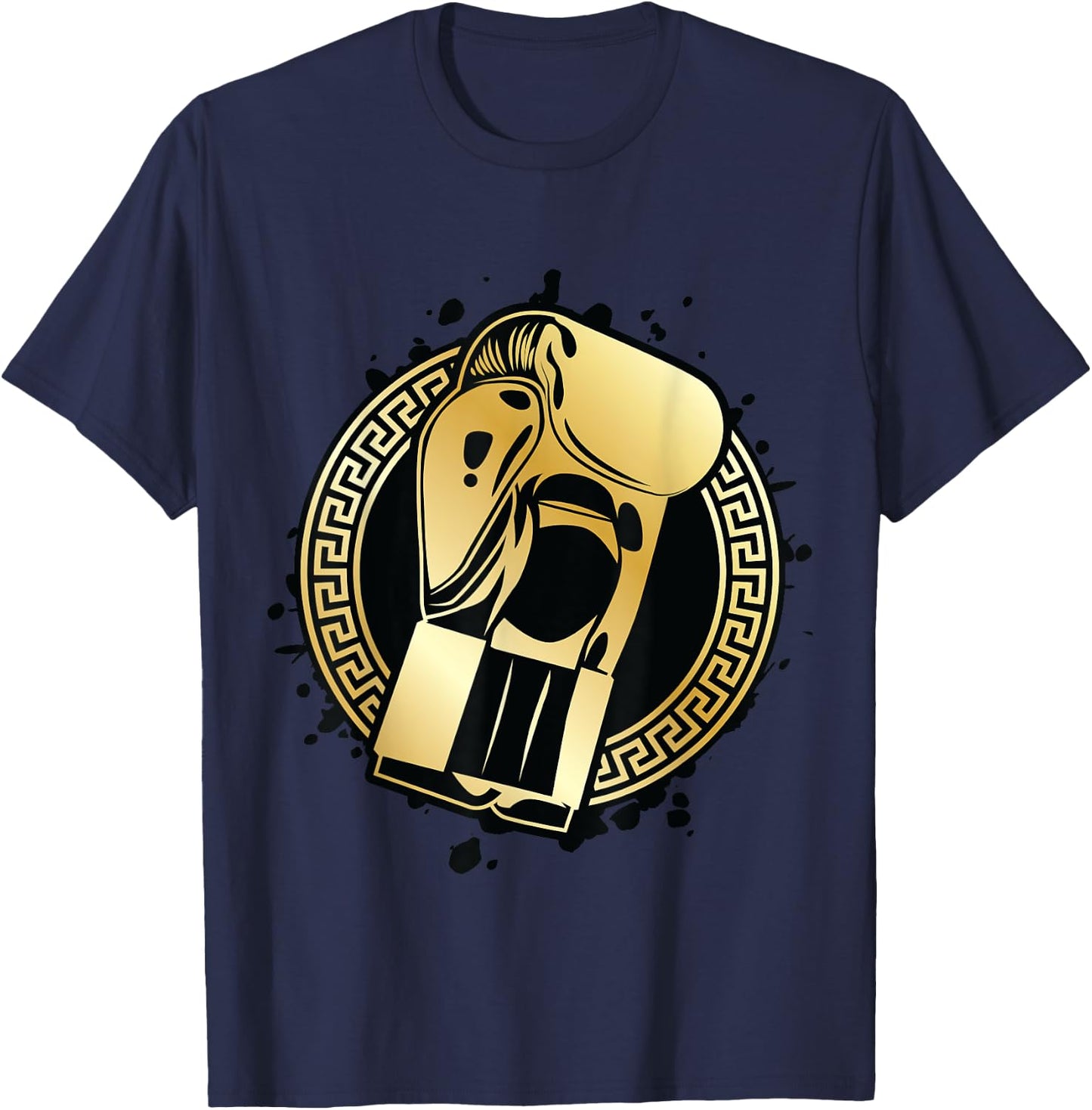 Boxing Gloves Gold Fighter Symbol Winner Punch Gym Champ T-Shirt - T-Shirt | Navy