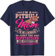 Pitbull Mom Pit Bull Terrier Owner Dog Breeders Mommy T-Shirt - T-Shirt | Navy