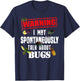 Cool Warning Talk About Bugs Funny Insect Collector Boy Gift T-Shirt - T-Shirt | Navy