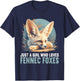 Just a Girl who loves Fennec Foxes Fennec Fox T-Shirt - T-Shirt | Navy