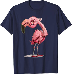 Tired Flamingo T-Shirt - T-Shirt | Navy