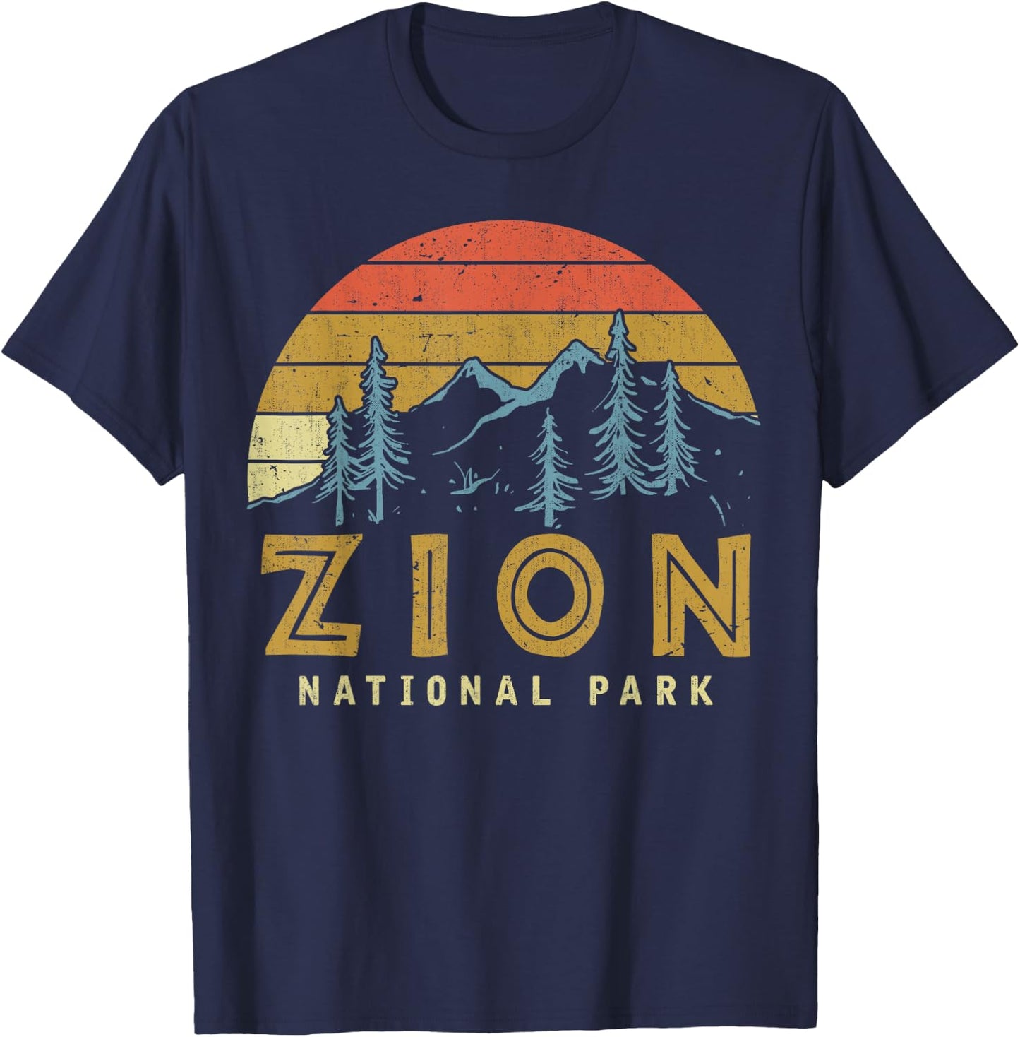 Zion National Park Shirt, US National Park in Utah T-Shirt - T-Shirt | Navy