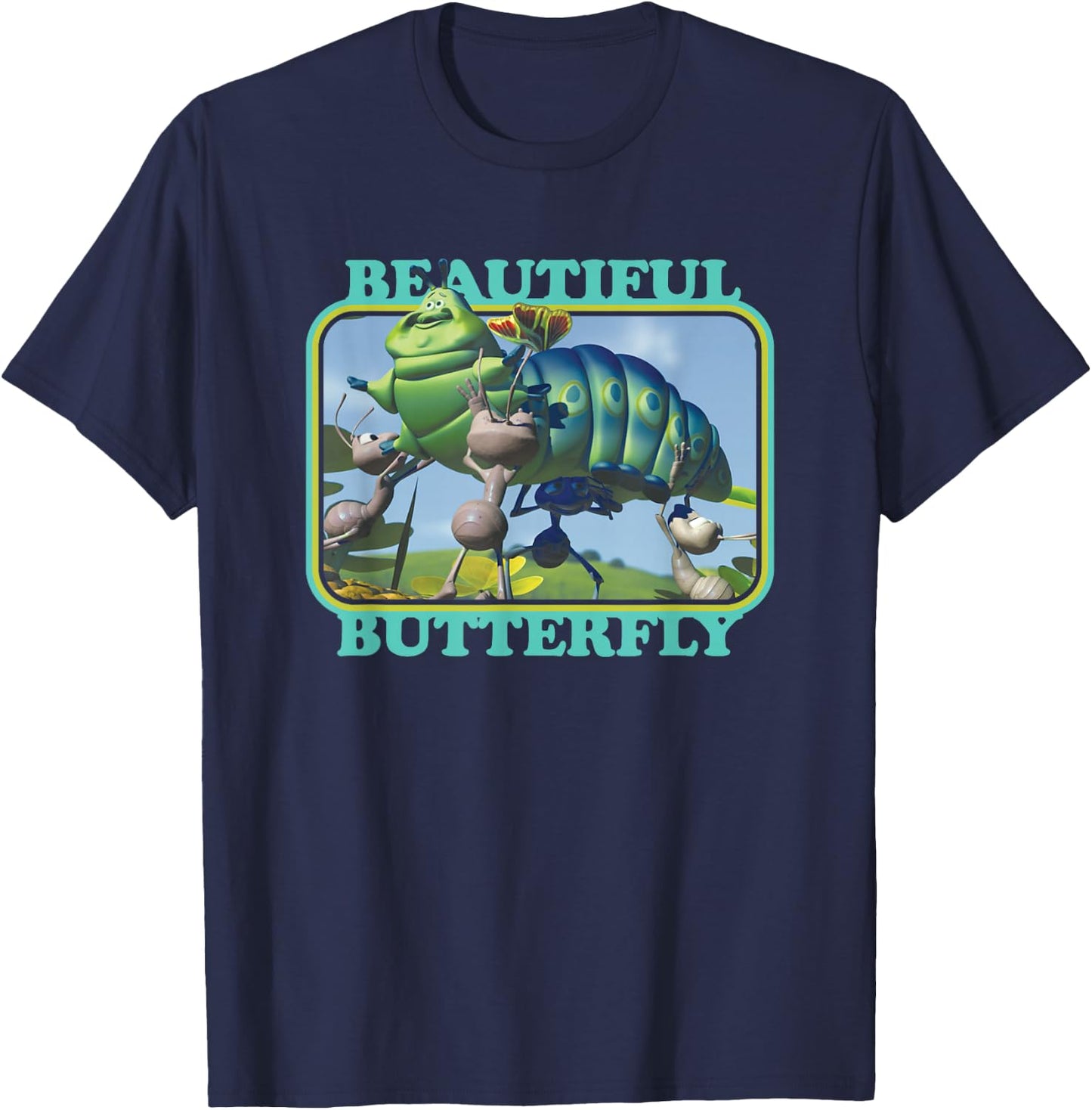 Disney Pixar A Bug's Life Secret Beautiful Butterfly T-Shirt - T-Shirt | Navy