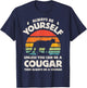 Cougar Always Be Yourself Retro Vintage 70s Men Women Funny T-Shirt - T-Shirt | Navy