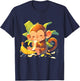 Banana Monkey Artwork Drawing Colourful Cute Monkey T-Shirt - T-Shirt | Navy
