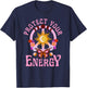 Protect Your Energy Graphic Top peace moon celestial hippie T-Shirt - T-Shirt | Navy