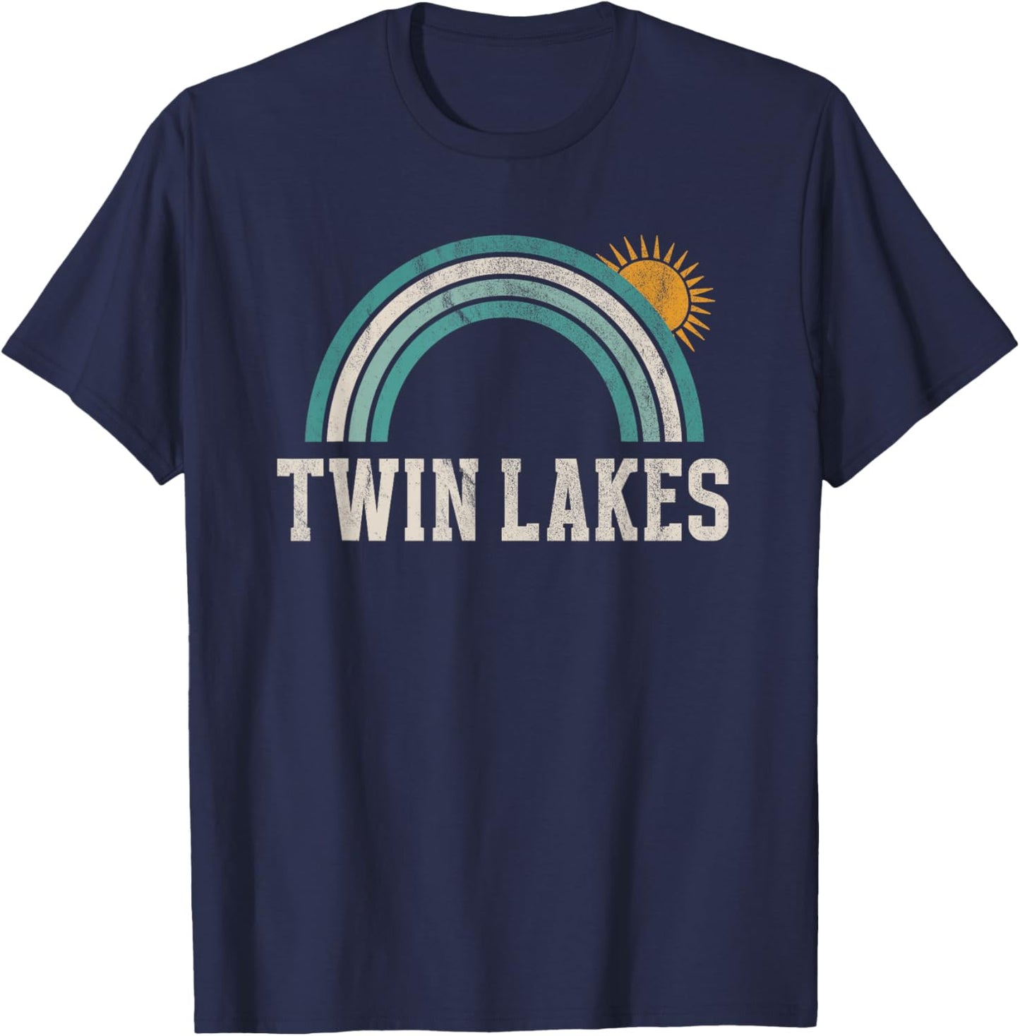 Twin Lakes Idaho Outdoors Vintage T-Shirt - T-Shirt | Navy
