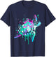 Turtle Watercolor Sea Ocean Wildlife animal T-Shirt - T-Shirt | Navy