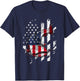 Catfishing American Flag - Catfish Angler Fisherman T-Shirt - T-Shirt | Navy