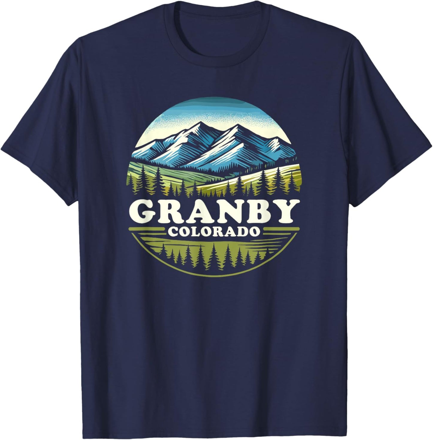 Granby CO Mountain Outdoor, Granby Colorado, Granby T-Shirt - T-Shirt | Navy
