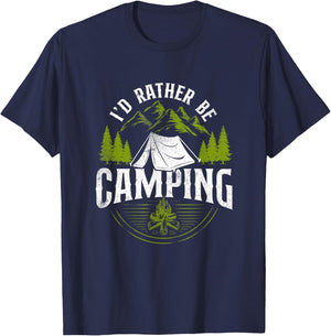 I'D Rather Be Camping Tent T-Shirt - T-Shirt | Navy