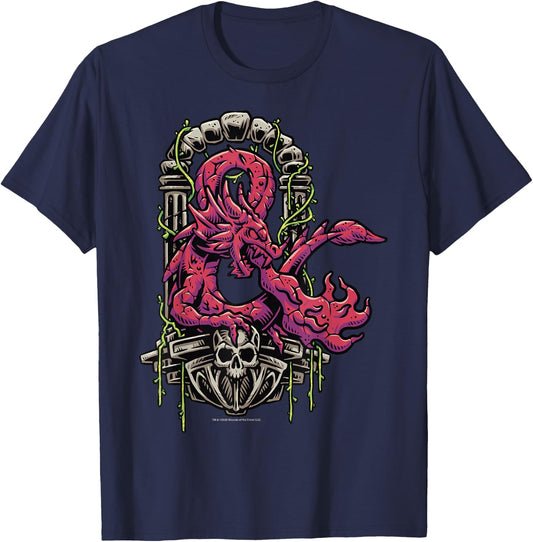 Dungeons & Dragons Altar Dragon Logo T-Shirt - T-Shirt | Navy