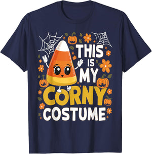 This Is My Corny Costume Funny Candy Corn Halloween T-Shirt - T-Shirt | Navy