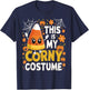 This Is My Corny Costume Funny Candy Corn Halloween T-Shirt - T-Shirt | Navy