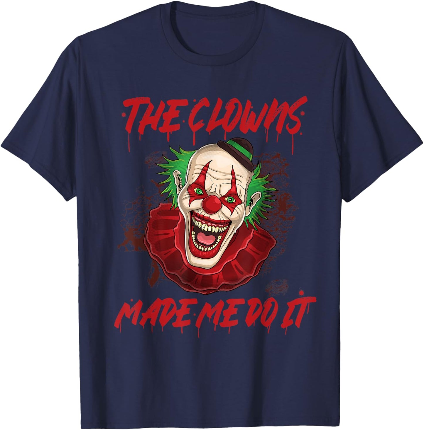 Halloween Clown Free Hugs KIller Evil Laughing Joker Scary T-Shirt - T-Shirt | Navy