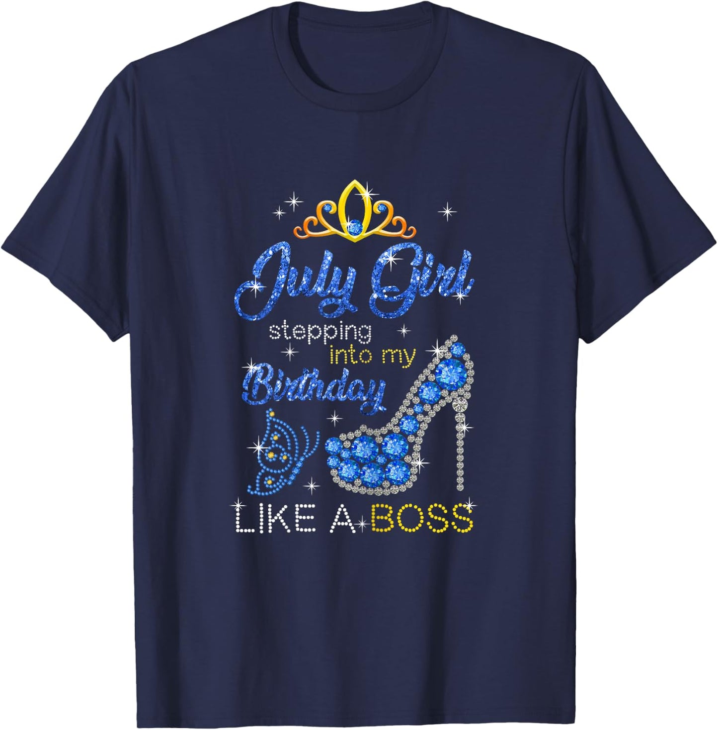 July Girl Stepping Into My Birthday Gift Cancer T-Shirt - T-Shirt | Navy