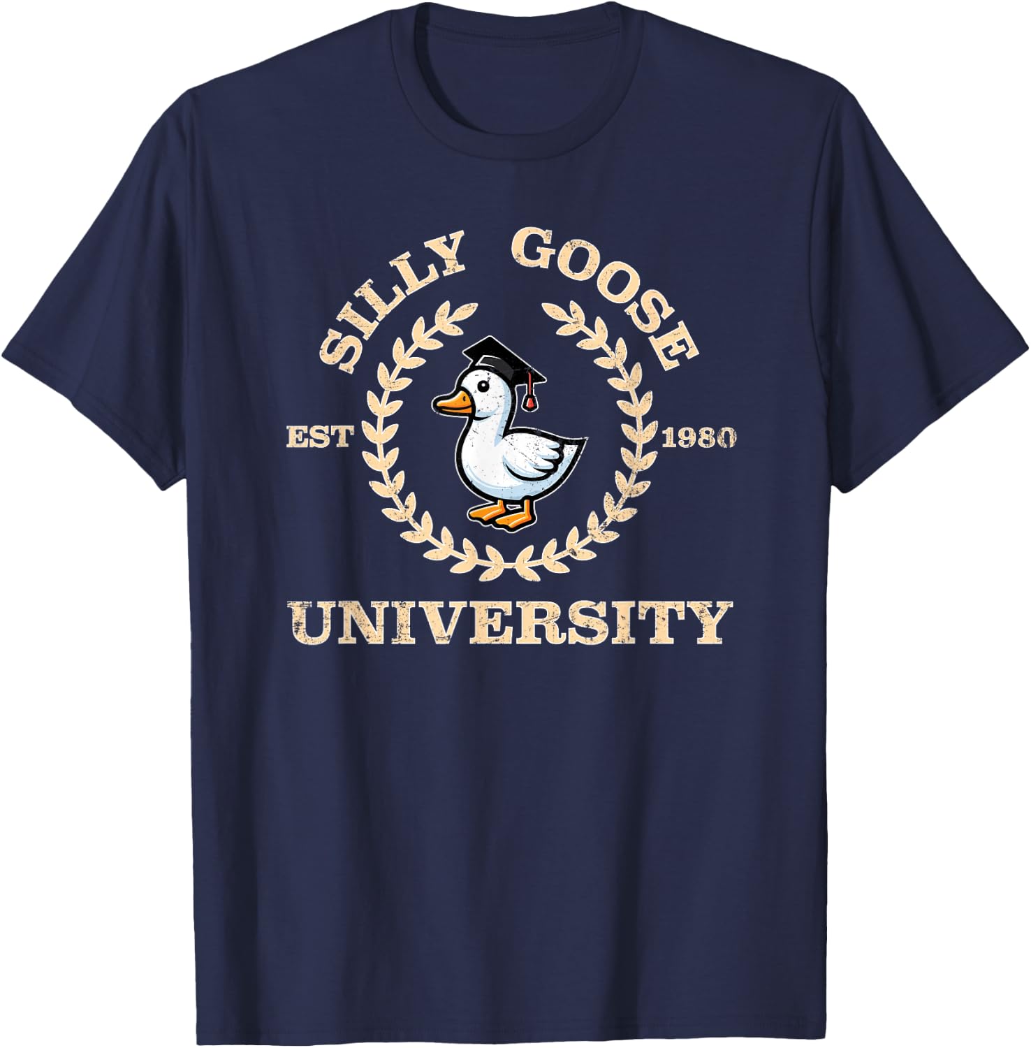 Silly Goose University Vintage T-Shirt - T-Shirt | Navy