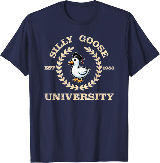 Silly Goose University Vintage T-Shirt - T-Shirt | Navy