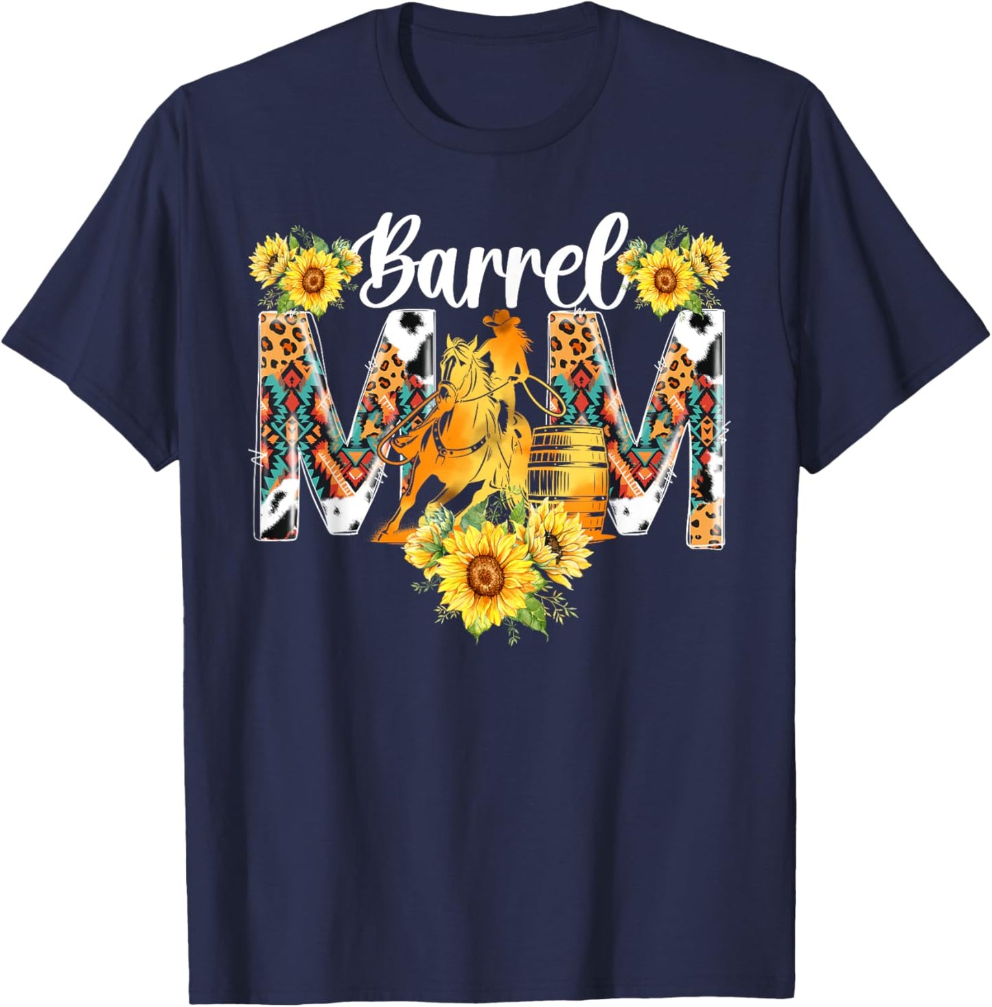 Barrel Racing Mom Of A Barrel Racer Mom Barrel Race Mother T-Shirt - T-Shirt | Navy