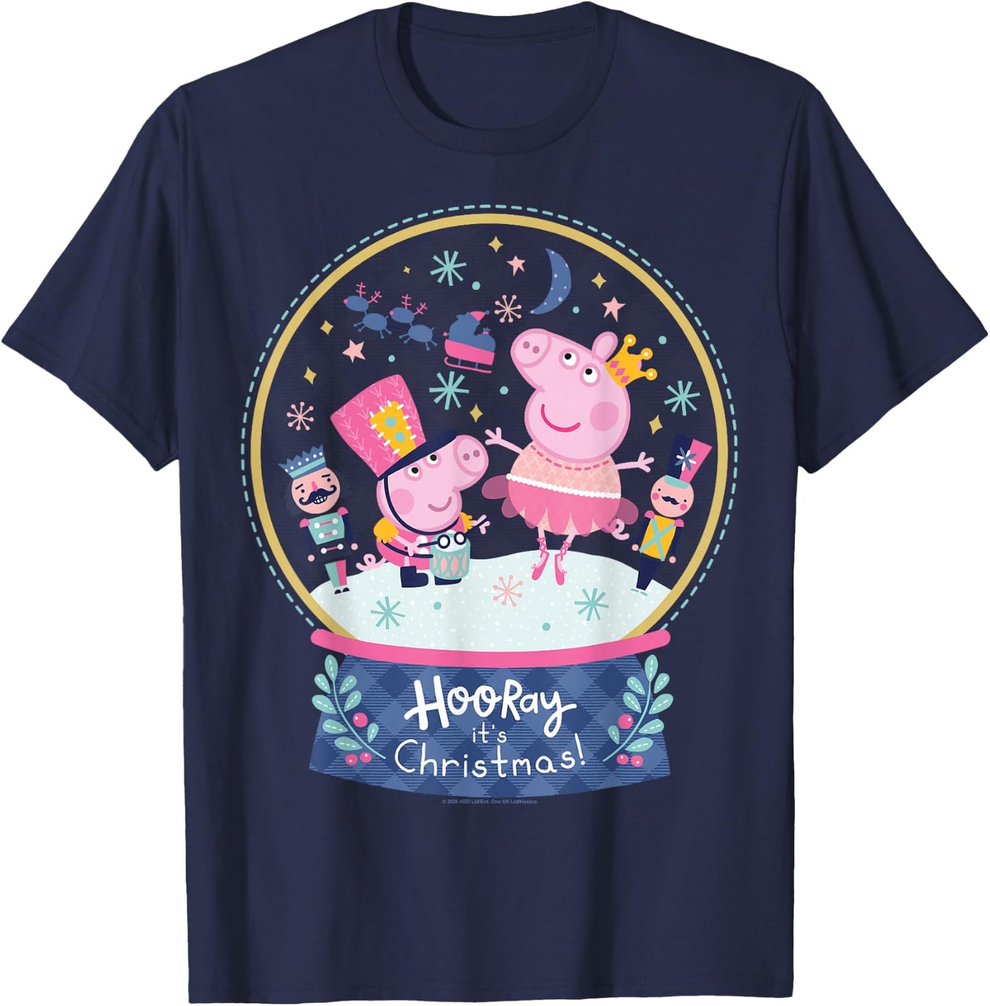Peppa Pig Magical Snowglobe T-Shirt - T-Shirt | Navy