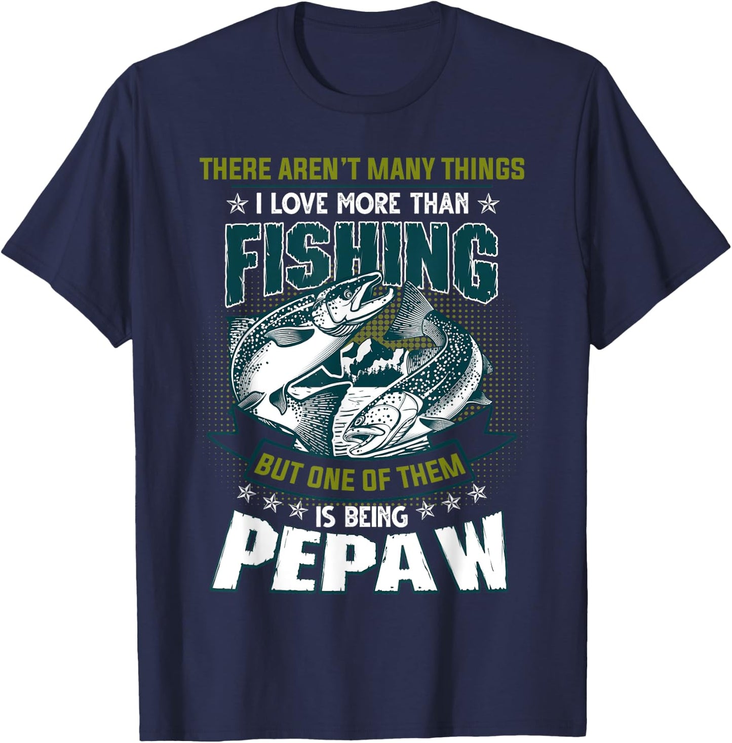 Fathers Day Fishing Pepaw Shirt Reel Cool Pepaw T-Shirt - T-Shirt | Navy