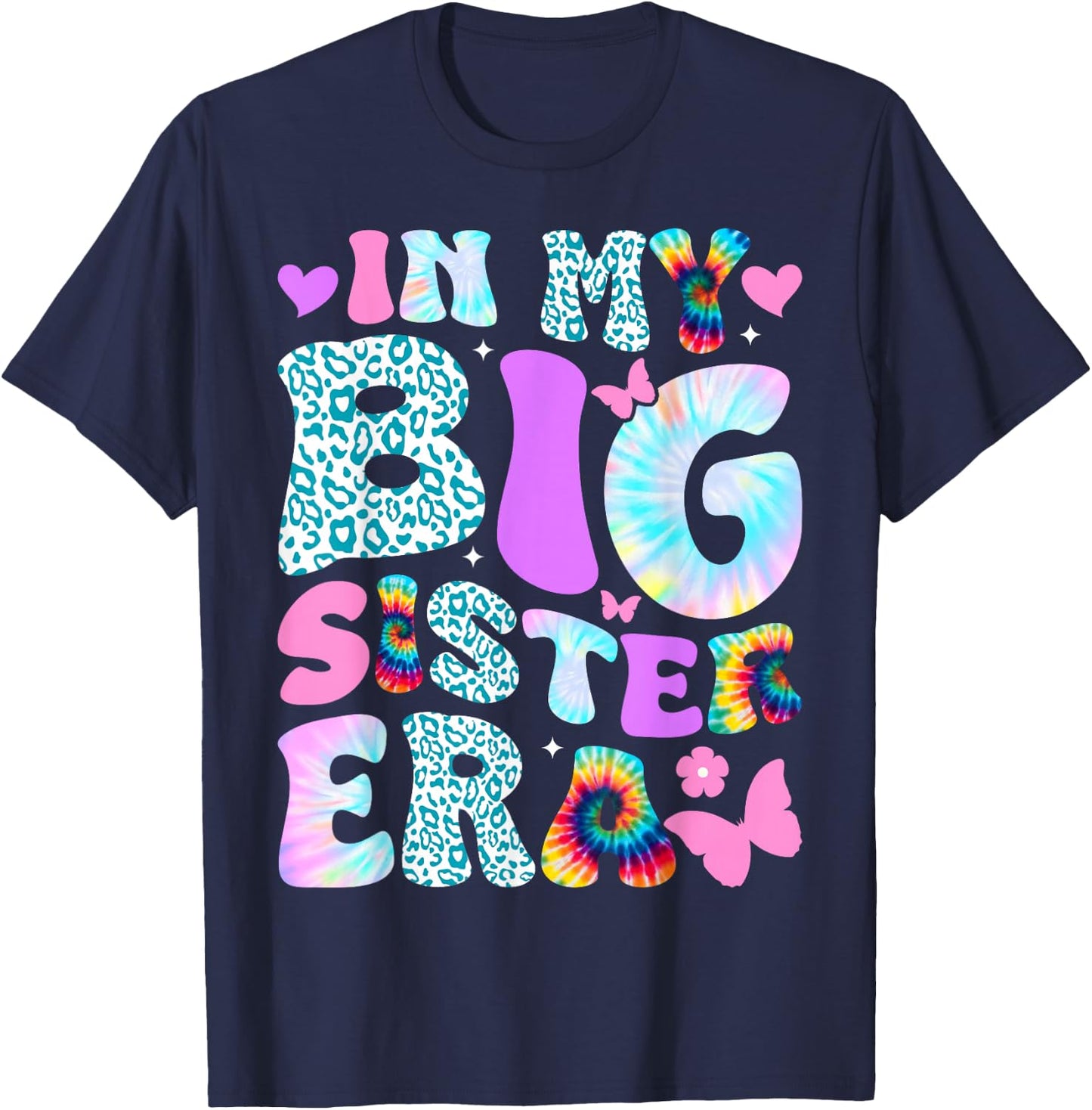 In My Big Sister Era Big Sis Girls Announcement Pregnancy T-Shirt - T-Shirt | Navy