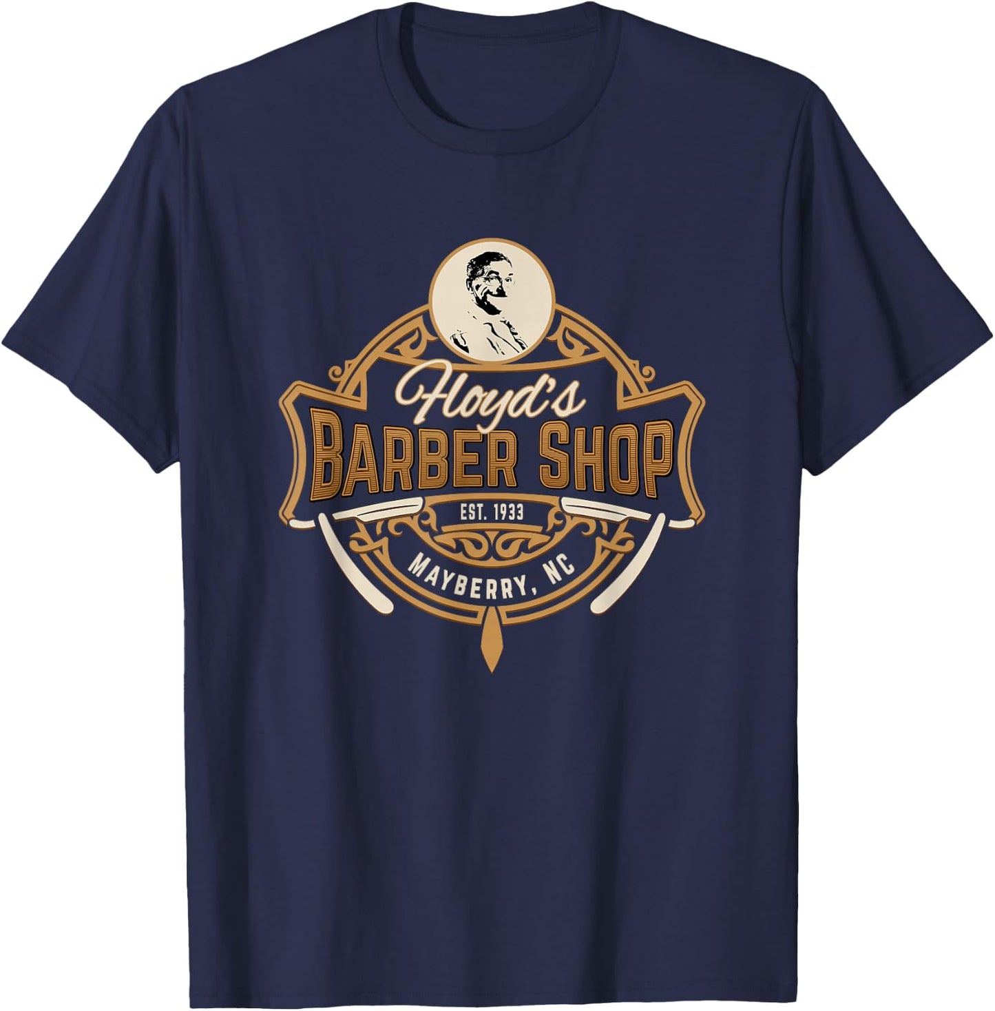 Andy Griffith Show | Floyd's Barber Shop Classic TV T-Shirt - T-Shirt | Navy