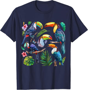Toucan Watercolour T-Shirt - T-Shirt | Navy