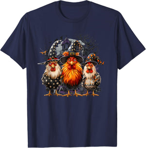 Spooky Witch Chickens T-Shirt - T-Shirt | Navy