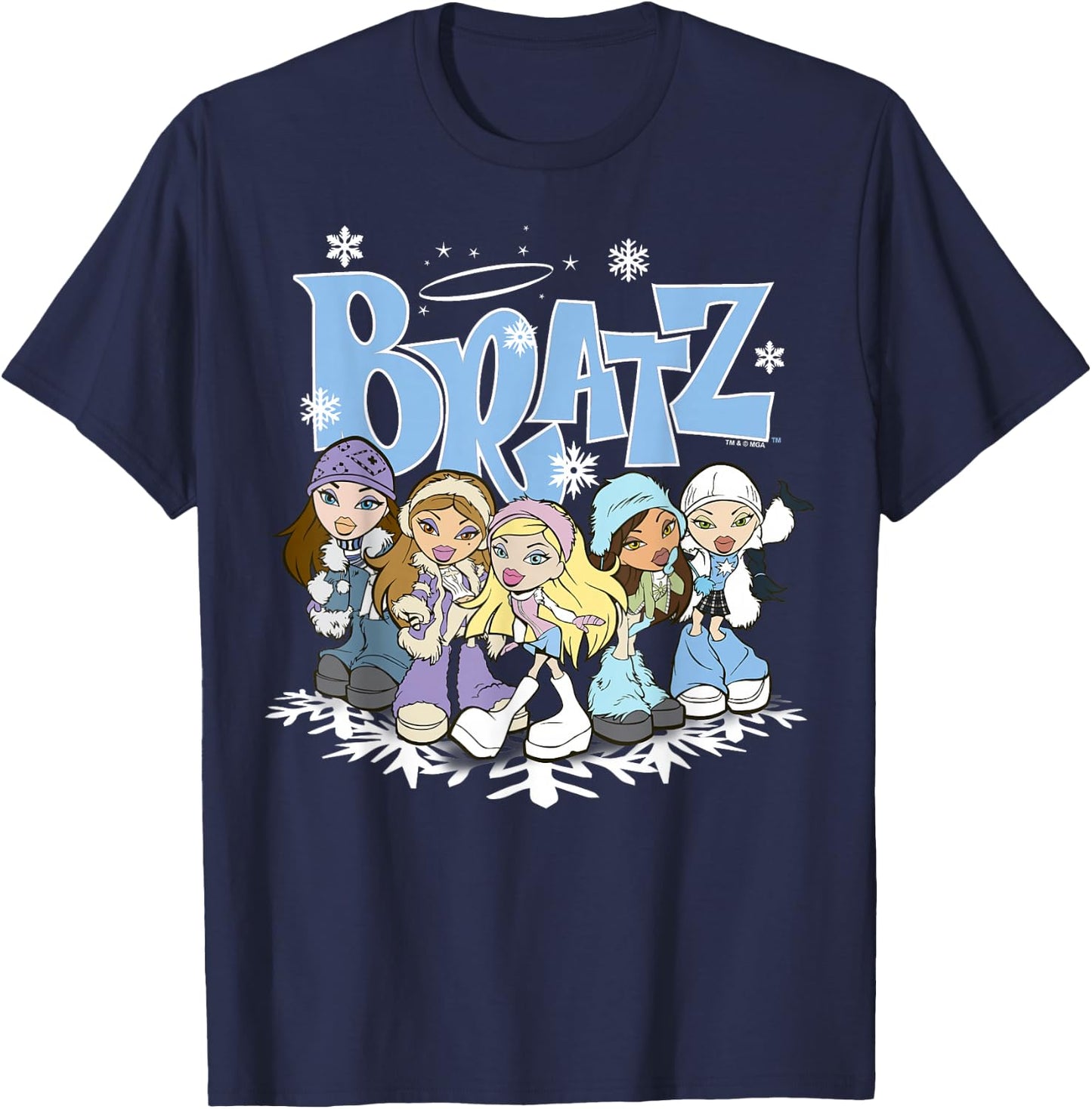 Bratz Winter Wonderland Group Shot T-Shirt - T-Shirt | Navy