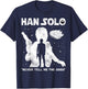 Star Wars Han Solo Never Tell Me The Odds Silhouette T-Shirt - T-Shirt | Navy