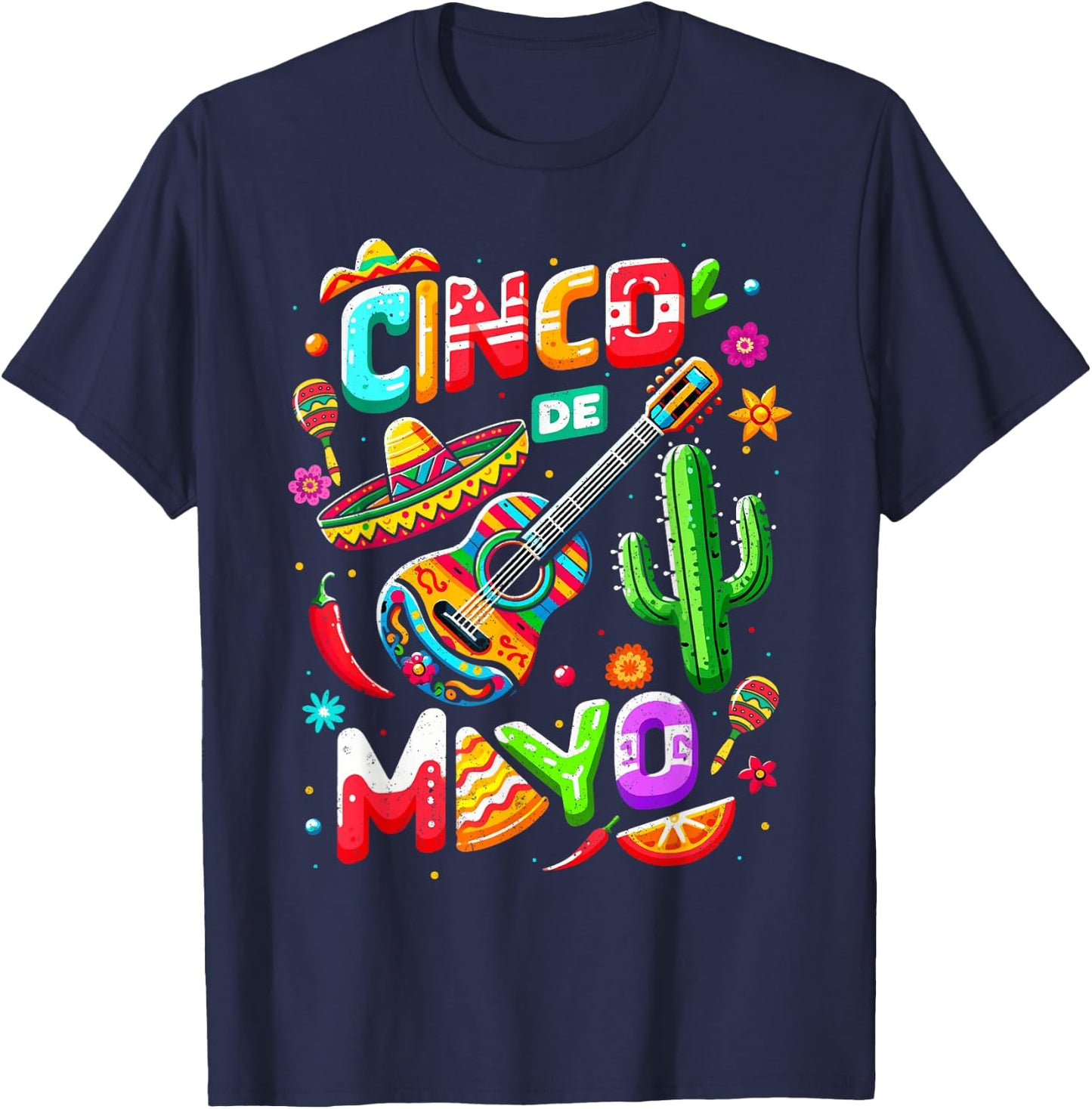 Cinco De Mayo Mexican Fiesta 5 De Mayo Party Family Fiesta T-Shirt - T-Shirt | Navy