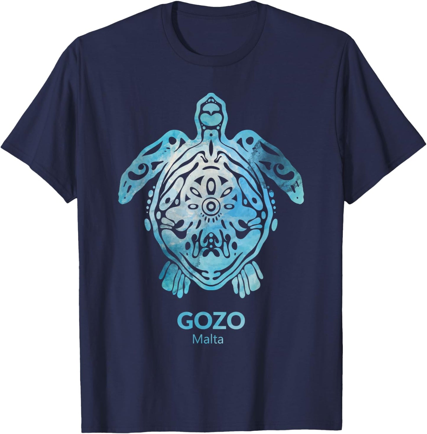Gozo Malta Sea Turtle Ocean Souvenir T-Shirt - T-Shirt | Navy