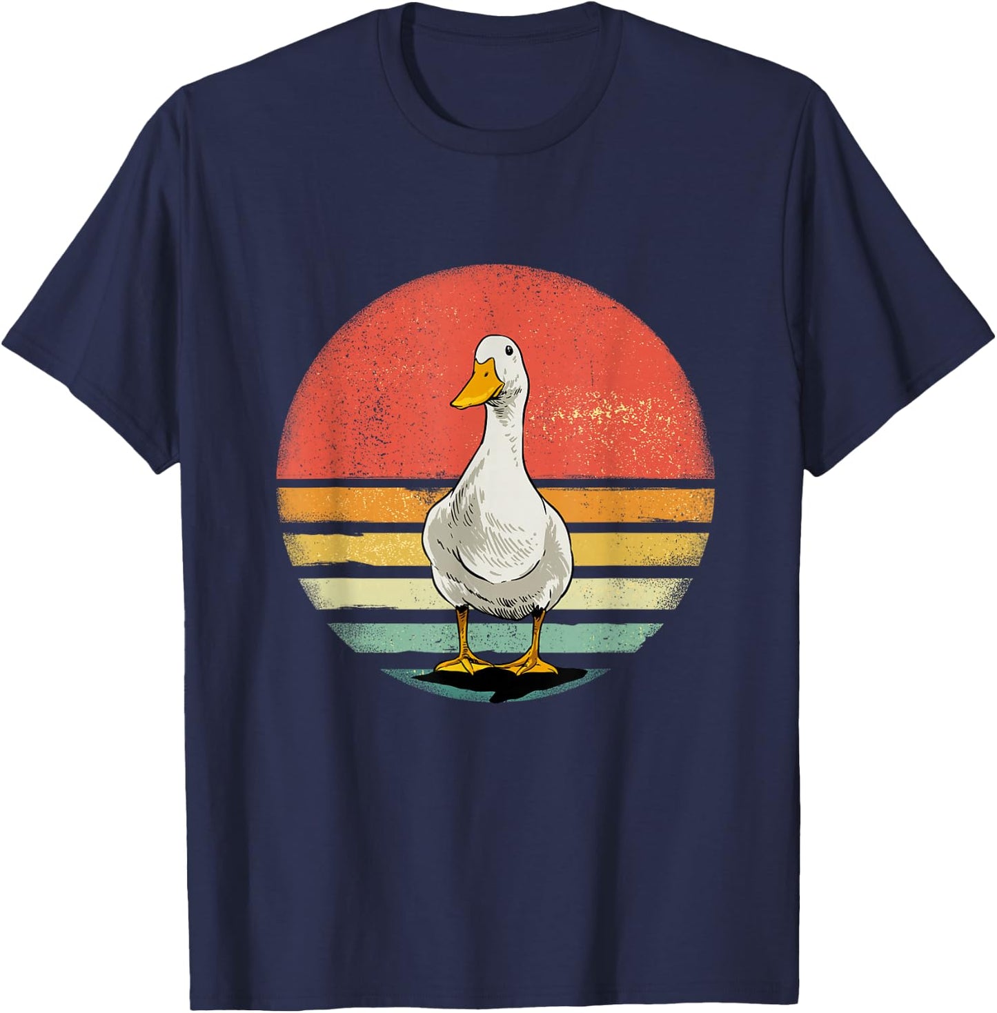 Duck Retro Vintage Duck Farm Animal Duck Lover T-Shirt - T-Shirt | Navy
