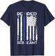 Thin Blue Line Retired Police Sergeant Retirement Gift T-Shirt - T-Shirt | Navy