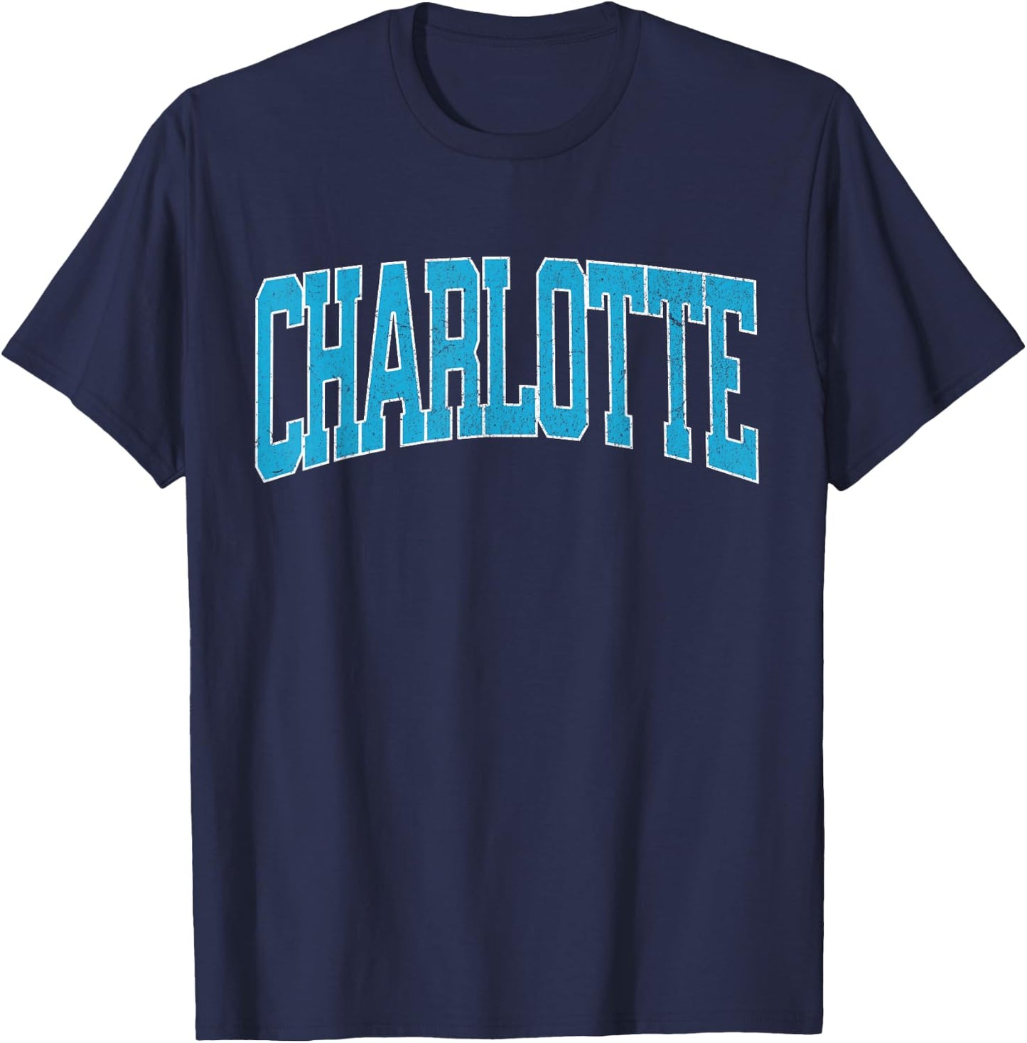 Charlotte Soccer Vintage City T-Shirt - T-Shirt | Navy